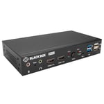 Black Box Kvm Switch Uhd4k60 Dual-head Hdmi Usb3.2gen1 Audio