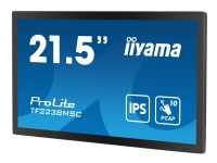 iiyama ProLite TF2238MSC-B1 - LED-skjerm - 21.5 - åpen ramme - berøringsskjerm - 1920 x 1080 Full HD (1080p) - IPS - 600 cd/m² - 1000:1 - 5 ms - HDMI, DisplayPort - svart, matt