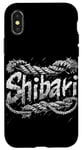 Coque pour iPhone X/XS Un logo kinky bondage Shibari en corde de jute pour kinbaku
