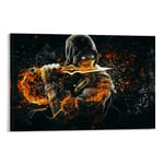 OIUER Scorpion Mortal Kombat Game Canvas Art Poster and Wall Art Picture Print Modern Family bedroom Decor Posters 16x24inch(40x60cm)