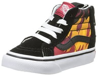 Vans Mixte bébé Sk8-Hi Zip Chaussures Premiers Pas, Multicolore (Flame/Black/Racing Red), 21.5