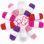 Baker Ross Glitter Wool-Pack of 10, Kids Valentine's Craft Supplies (FC314), Assorted