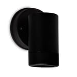 Modern Black Outdoor Garden IP44 Rated External LED Down Wall Porch Light - Complete with 1 x 5W GU10 Cool White LED Bulb