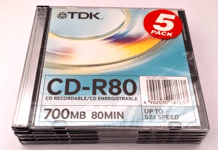 TDK CD-R 80 Data 80MIN / 700MB / 52x - Slim line – Recordable Blank CDR Disc NEW