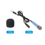 Mini Microphone Portable Vocal Microphone Blue for Singing 1Pcs