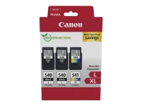 Canon 540L x2/CL-541XL Multipack - 3-pack - Høy ytelse - svart, farge (cyan, magenta, gul) - original - hengeboks - blekkpatron