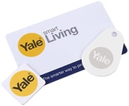 Yale P-YD-01-CON-RFIDM Phone Tag Smart Door Lock Accessory Bundle-Key Card, White, Set of 3 Pieces