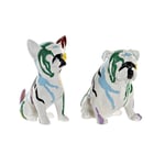 Dekorativ figur Multifarvet Hund Lakeret 20 x 12,5 x 17,5 cm (2 enheder)
