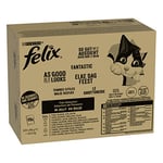 Felix Nourriture Humide pour Chat en gelée, mélange de variétés de Poissons, Lot de 120 (120 x 85 g)