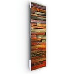 ILO - Radiateur Soufflant Mural - 1250W - +28 Motifs- Extra Plat, Verre- IP44 - Vertical- Programmable, Silencieux - Pierre