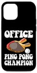 Coque pour iPhone 15 Pro Office Ping Pong Design Table Tennis Und Tischtennis