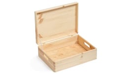 Prestige Wicker Wooden Storage Box with Lid - Safe Place Medium