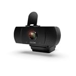 KROM Webcam 1080P -NXKROMKAM- Conçu pour le gaming, Webcam 1080p, 30fps, microphone intégré, USB, Trépied inclus, Noir