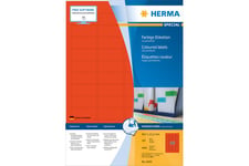 HERMA Etiketten A4 rot 45,7x21,2mm Papier matt 4800 St.
