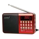 K11 Fm Uppladdningsbar Mini Radio Bärbar Digital Fm Sd-kort Mp3-spelare Usb-högtalare