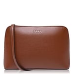 DKNY Women Bryant Dome Crossbody Bag with an Adjustable Chain Strap in Sutton Leather, Caramel, Medium