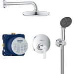 GROHE GET engreppskran t/indb komplett m/huvud/handtag mässing f
