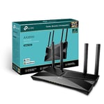 TP-Link Routeur WiFi 6 , Routeur WiFi AX 3000 Mbps bi-bande, WiFi 6, 5 ports Gigabit, 4 antennes à haute performance, OneMesh, WPA3, Contrôle parental, Antivirus intégré, Archer AX58