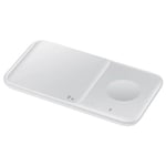 Samsung Qi Fast Wireless Charger Duo White For Phone & Watch Without Adapter