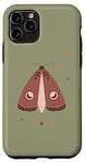 Coque pour iPhone 11 Pro Green Pastel Astrology Line Art Moon Phases Celestial Moth