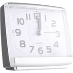 Tlily - Chambre à Coucher Lit de Bureau RéVeil Horloges Chambre à CôTé de en Plastique Silencieux Balayage Petite Table Horloge RéVeil-Blanc