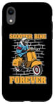 Coque pour iPhone XR Scooter Squelette Mobylette Moto Patinette - Trotinette