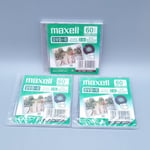 3 Maxell DVD-R Blank 8cm Camcorder Discs 60min 2.8GB Double Sided New & Sealed