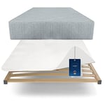 LILENO HOME Matelas antidérapant pour sommier à lattes, 180 x 200 cm, protège-matelas fin, non tissé, antidérapant, lavable