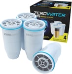 Zerowater Replacement Water Filter Cartridges, 5 Stage Filtration System Reduces