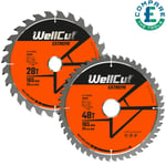 WellCut Extreme TCT Saw Blade 165mm x 20mm 28 & 48 Teeth For SP6000, DSP600