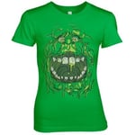 Hybris Ghostbusters Slimer Girly Tee (Green,XL)