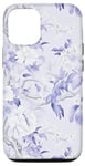 iPhone 15 Pro Chinoiserie White and Blue Toile Pattern Flowers Botanical Case
