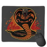 Familiar Reptile Cobra Kai Karate Kid Customized Designs Non-Slip Rubber Base Gaming Mouse Pads for Mac,22cm×18cm， Pc, Computers. Ideal for Working Or Game
