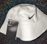 Nike Baby Hat Age 12 Months New Tags Bucket Hat White  Black Tick