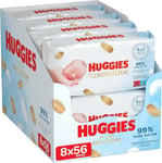 Huggies Pure Extra Care, Baby Wipes - 8 Packs (448 Wipes Total)