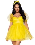 Frosted Organza Babydoll - Belle Inspired Yellow Costume Dress for Women