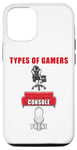 Coque pour iPhone 12/12 Pro Types of Gamers: PC, Console, Phone Funny Gaming Dad & Teen