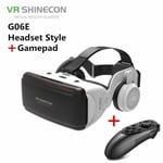 G06E add gamepad Boîte à lunettes de réalité virtuelle 3D VR, casque stéréo Google carton pour Smartphone IOS Android, bascule sans fil ""Nipseyteko