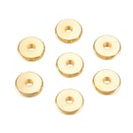 Cheriswelry 50pcs 8mm Stainless Steel Spacers Beads Golden Flat Round Disc Coin Loose Beads Charms for Jewellery Bracelet Making