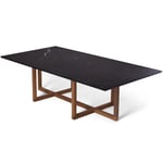 OX Denmarq Ninety Salongbord 120x60x40 cm, Smoked Oak/Nero Marquina Sort Marmor