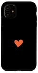 Coque pour iPhone 11 Adorable cœur en corail minimaliste dessiné à la main