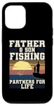 Coque pour iPhone 13 Père-fils Partenaires de pêche pour la vie rétro assortis