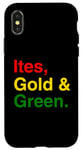 Coque pour iPhone X/XS Ites, Gold et Green