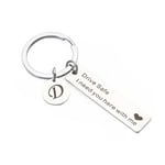 Drive Safe Keychain A-Z 26 Initialer Bokstäver Nyckelring D D