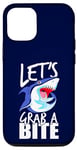 Coque pour iPhone 12/12 Pro Let's Grab A Bite Shark Graphique Humour Citation Sarcastique