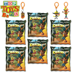 Crash Bandicoot 6cm Collectible Keyring Backpack Clip Hanger 3D Figure 6 Pack