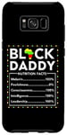 Coque pour Galaxy S8+ Black Daddy Nutrition Facts Juneteenth King Dad Fête des pères