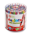 Carioca Crayons Wax, Crayons de Cire à Pointe pour Enfants, Lavable, Tracé Doux et Glissant, Couleurs Assorties, Facile à Tailler, 100 Pièces