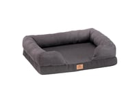 Ferplast Hundeseng - Orthopædisk Memory Skum Hundemadras - Vaskbar - 64 X 52 X 16,5 Cm - Grå