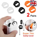 2 Pairs Soft Silicone Case Cover Earphone Tips Earbud For Apple Airpods Earpods